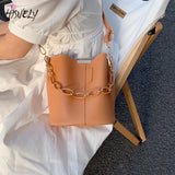 Oval Chain Handbag Bucket Bag Shoulder Diagonal Bag