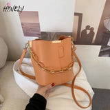 Oval Chain Handbag Bucket Bag Shoulder Diagonal Bag