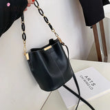 Oval Chain Handbag Bucket Bag Shoulder Diagonal Bag