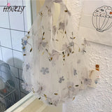 Embroidery Flower Bag Floral Fairy Net Yarn Hand Bag Small Fresh