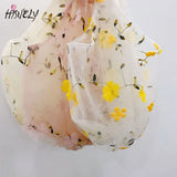 Embroidery Flower Bag Floral Fairy Net Yarn Hand Bag Small Fresh