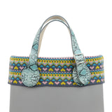 Long short faux leather handles for O bag