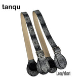 Long short faux leather handles for O bag