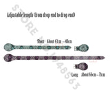 Long short faux leather handles for O bag