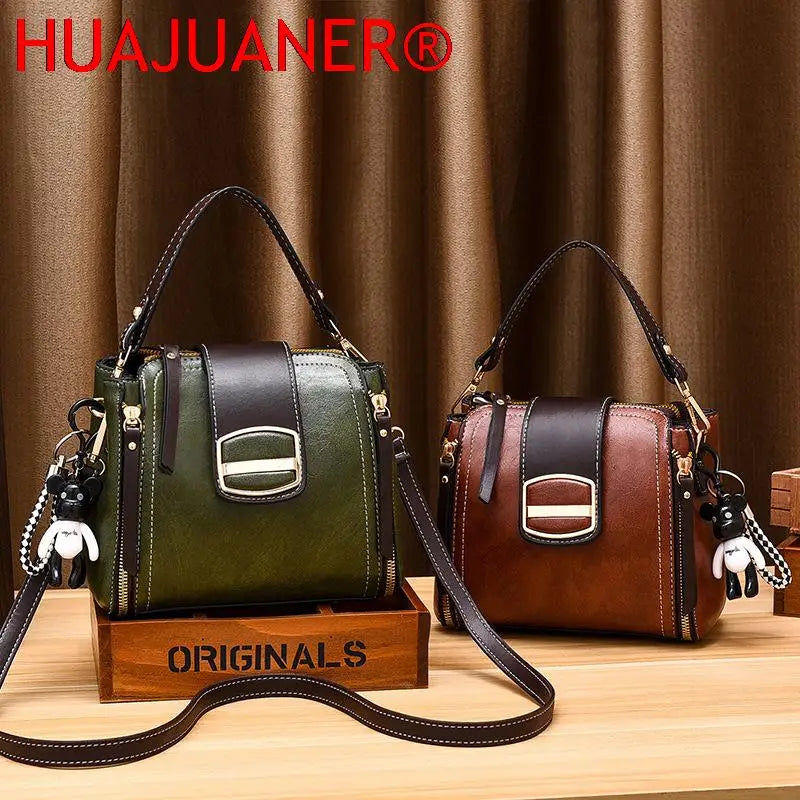 Vintage PU Leather Shoulder Hand Bag Ladies Daily Casual Crossbody Purses