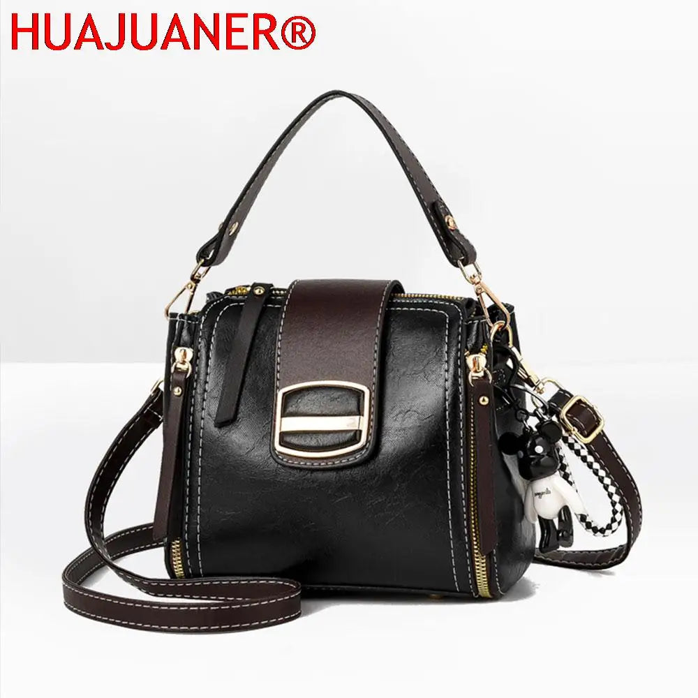 Vintage PU Leather Shoulder Hand Bag Ladies Daily Casual Crossbody Purses