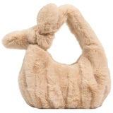 Winter Plush Small Tote Bag Handbags for Women