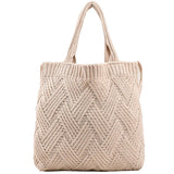 Winter Wool Knitting Tote Bag Handbags for Women
