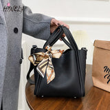 DIY Woven Bag Western Style Ribbon Messenger Bucket Bag