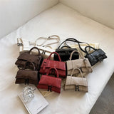 2023 Fashion Full Diamond Handbag Hourglass Flap Shoulder Bag