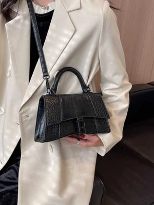 2023 Fashion Full Diamond Handbag Hourglass Flap Shoulder Bag