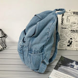 2023 Gray Denim Backpack Women's Shoulder Bag