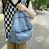 2023 Gray Denim Backpack Women's Shoulder Bag