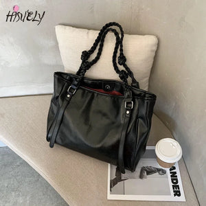 2023 Women's Leather Shoulder Bag Large Capacity Tote Messenger Bag