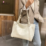 2023 Women's Leather Shoulder Bag Large Capacity Tote Messenger Bag
