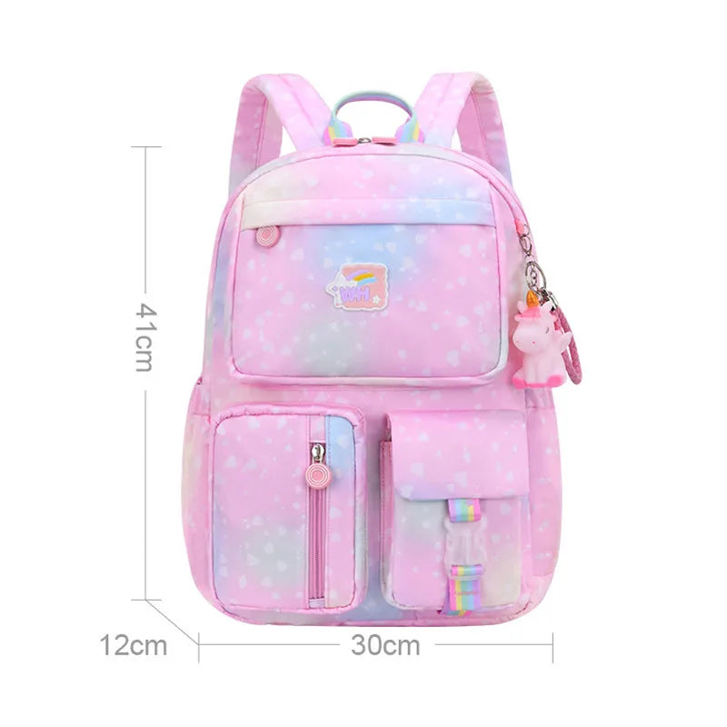 Waterproof Princess Girl Backpack School Bags for Students Big Capacity