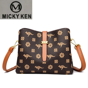 2023 Women Cowhide Leather Handbag 3 Layers Shoulder Crossbody Sac