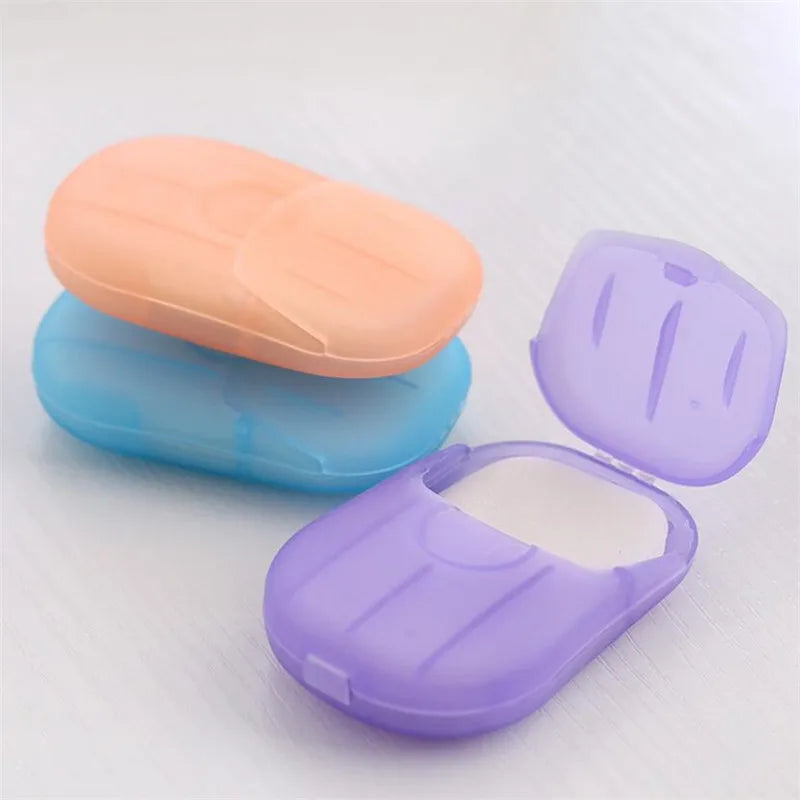 20PCS Disposable Soap Paper Hand Bath Clean Scented Slice Sheets Mini Paper Soap