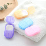 20PCS Disposable Soap Paper Hand Bath Clean Scented Slice Sheets Mini Paper Soap