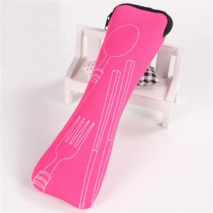 20cm Tableware Bag Portable Zipper Nylon Dinnerware Bags Outdoor Travel