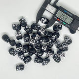 20pcs Halloween Skull Beads Acrylic 4.8mm Big Hole for Bracelet Necklace