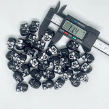 20pcs Halloween Skull Beads Acrylic 4.8mm Big Hole for Bracelet Necklace