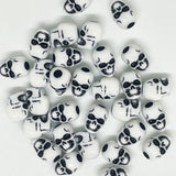 20pcs Halloween Skull Beads Acrylic 4.8mm Big Hole for Bracelet Necklace