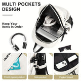 Large Capacity Preppy Backpack College School Daypack Casual Travel Knapsack