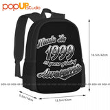 21st Birthday 1999 Backpack Large Capacity School Bag