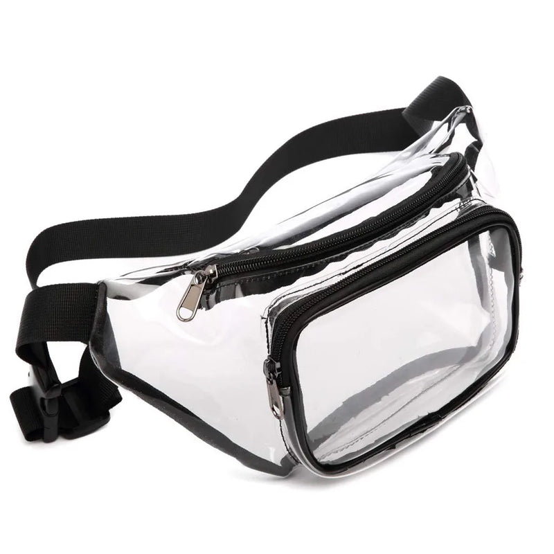 Clear Pack Waterproof Waist Bag Purse Transparent Adjustable Belt Bag