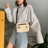 Women Casual Canvas Zipper Shoulder Bag