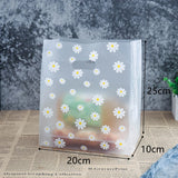 25Pcs Transparent Merchandise Bags Handle Christmas Wedding Party Candy Bag