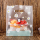 25Pcs Transparent Merchandise Bags Handle Christmas Wedding Party Candy Bag