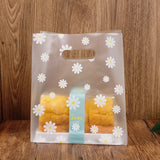 25Pcs Transparent Merchandise Bags Handle Christmas Wedding Party Candy Bag