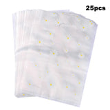 25Pcs Transparent Merchandise Bags Handle Christmas Wedding Party Candy Bag