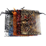 25pcs/lot Skull Halloween Organza Bag Bone Printing Party Candy Gift Packaging