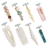 28 PCS Pearls & Acrylic Resin Hair Clips Barrettes