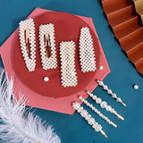 28 PCS Pearls & Acrylic Resin Hair Clips Barrettes
