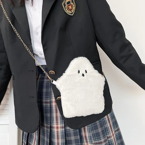 Fluffy Cartoon Plush Girl's Crossbody Bag Faux Fur Satchel Handbag