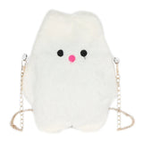 Fluffy Cartoon Plush Girl's Crossbody Bag Faux Fur Satchel Handbag