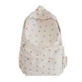 28GD Medium Nylon Women Backpacks Floral Print Bookbag for Teen Girls