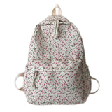 28GD Women's Backpack Nylon Travel Bookbag Floral Print Medium Size