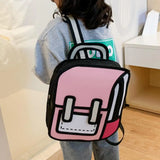 Large Capacity Teen Backpack Waterproof Adjustable Strap Zipper Bag