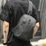 2PCS Chest Bag Men Multifunction Crossbody Bags Travel Shoulder Bag Water Repell