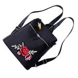 Handmade Embroidery Flower Women Backpacks School Bag for Teen Girls