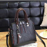 Bohemia Straw+Leather Handbag Rattan Beach Circle Shoulder Bag
