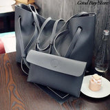 2PCS Women Bags Sets Handbags Large Capacity Shoulder Bag Leather Crossbody