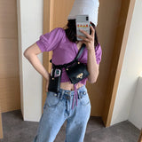 Women Waist Bag Belt Bag Female Shoulder Crossbody High Leather Fanny Pack