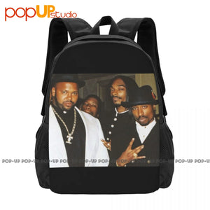 2Pac Death Row Records 2Pac Backpack Large Capacity Gym Bag
