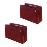 2Pc Cosmetic Organizer Purse Insert Bag Felt Fabric Storage Pouch